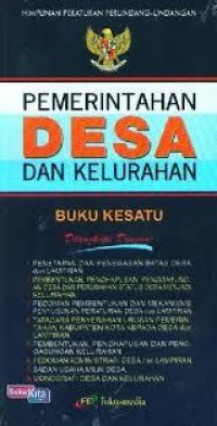 Image of Pemerintahan Desa dan Kelurahan Buku Kesatu (2013)
